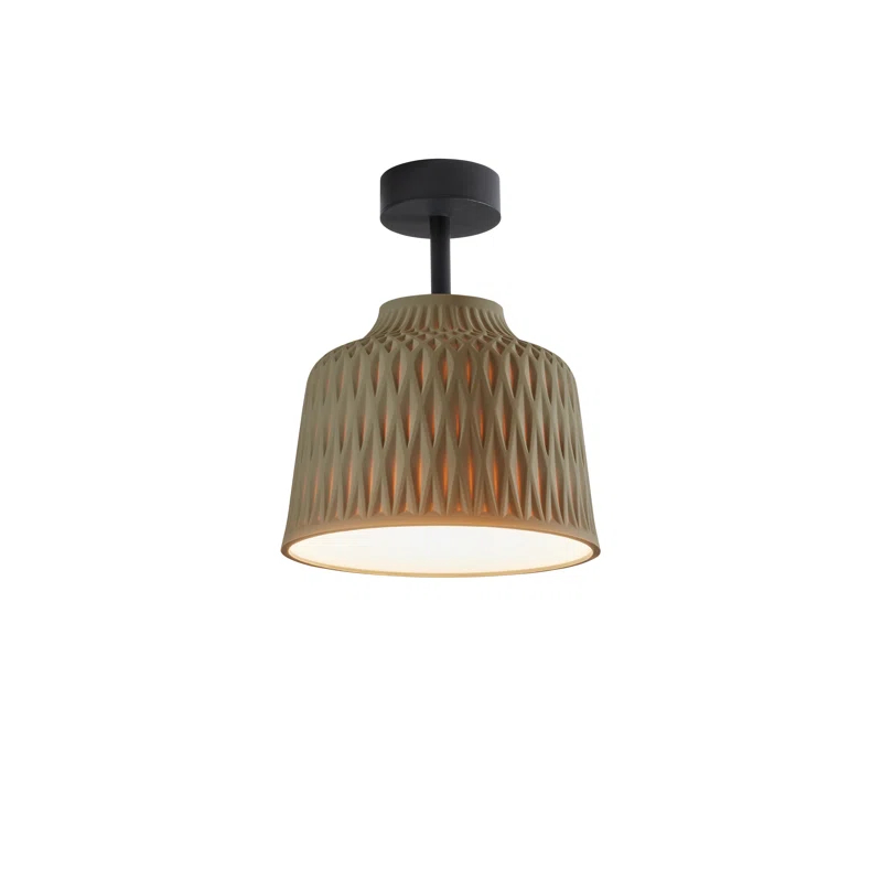 11.81'' W 1 - Bulb Outdoor Semi Flush Mount