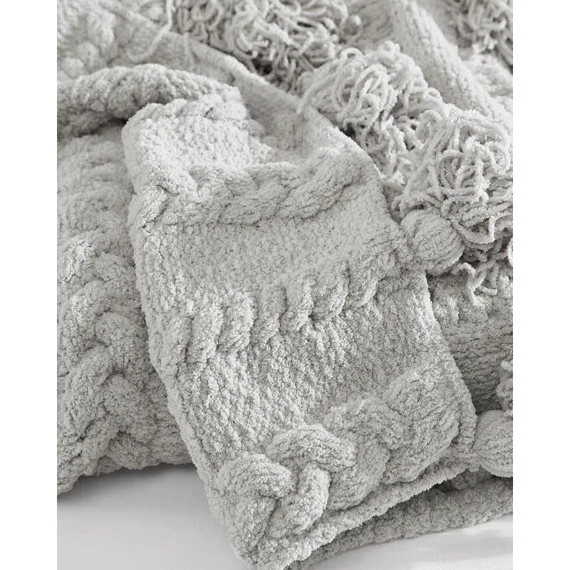 Sunday Citizen Braided Pom Throw Blanket