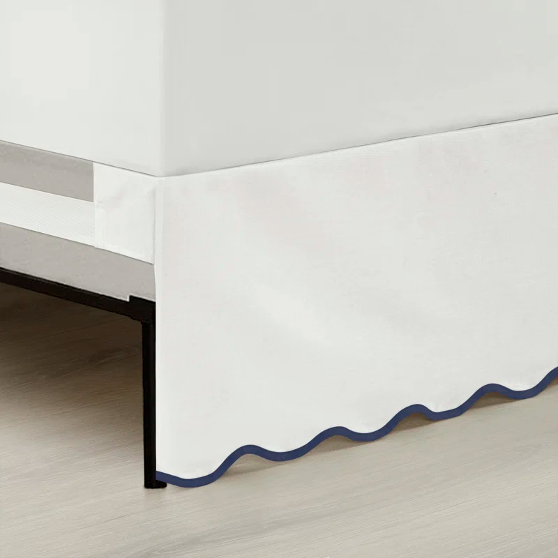Lush Decor Coastal Chic Scallop Wrap Around Bed Skirt