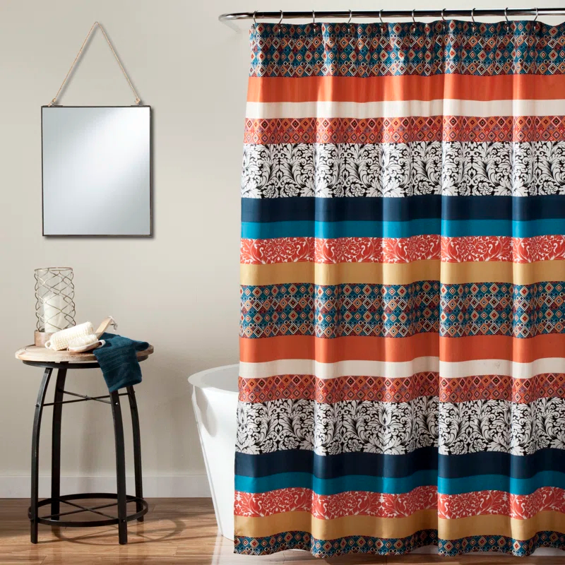 Lush Decor Boho Stripe Striped Shower Curtain