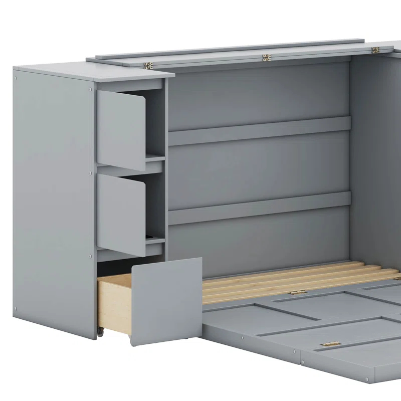 Cosmic Murphy Bed with Drawers, Cabinets and USB Ports