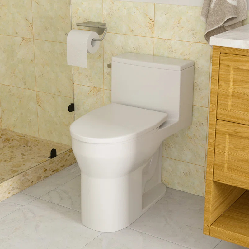 Lordear H-MTLC-T133 Lordear 1.28 Gallons GPF Elongated Comfort Height Floor Mounted One-Piece Toilet (Seat Included)