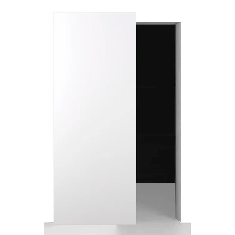 Belldinni Optima Paneled Manufactured Wood Composite Solid Core Interior Sliding Hidden Barn Door With Base Board With Installation Hardware Kit