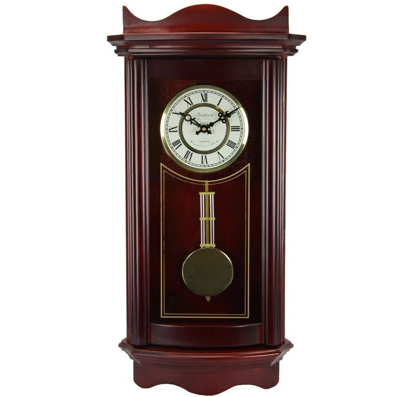 Bedford Clocks Solid + Manufactured Wood Wall Clock