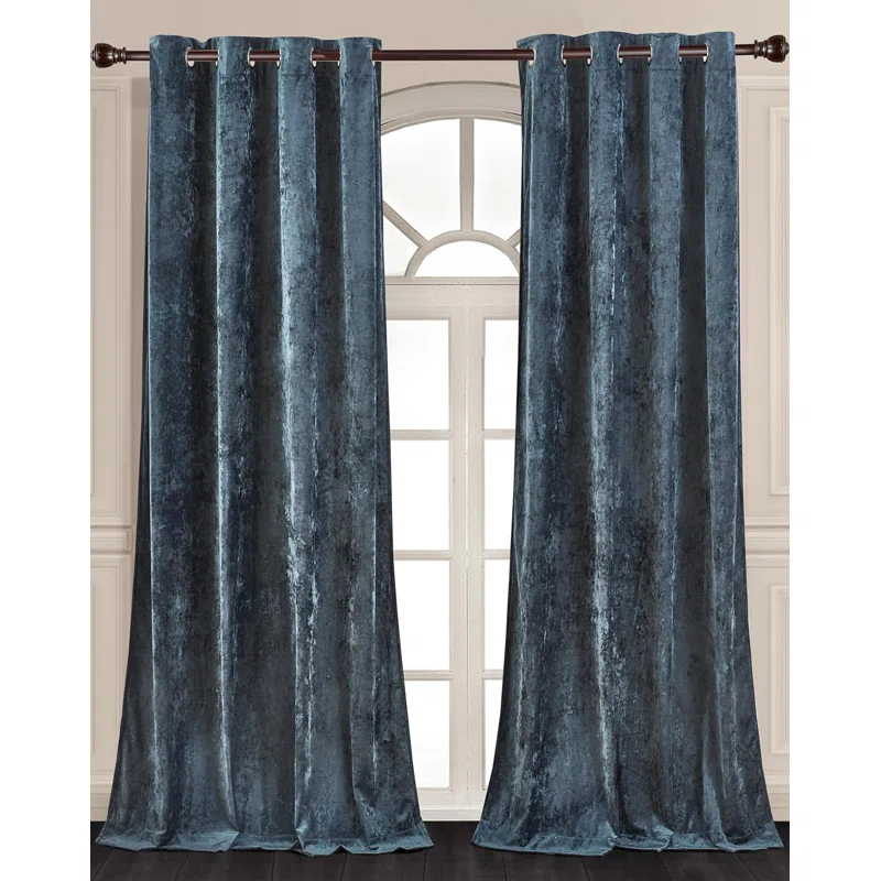 Lux Grommet Top Window Curtain Set