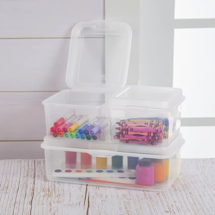 Sterilite Sterilite Plastic Stacking FlipTop Latching Storage Box Container