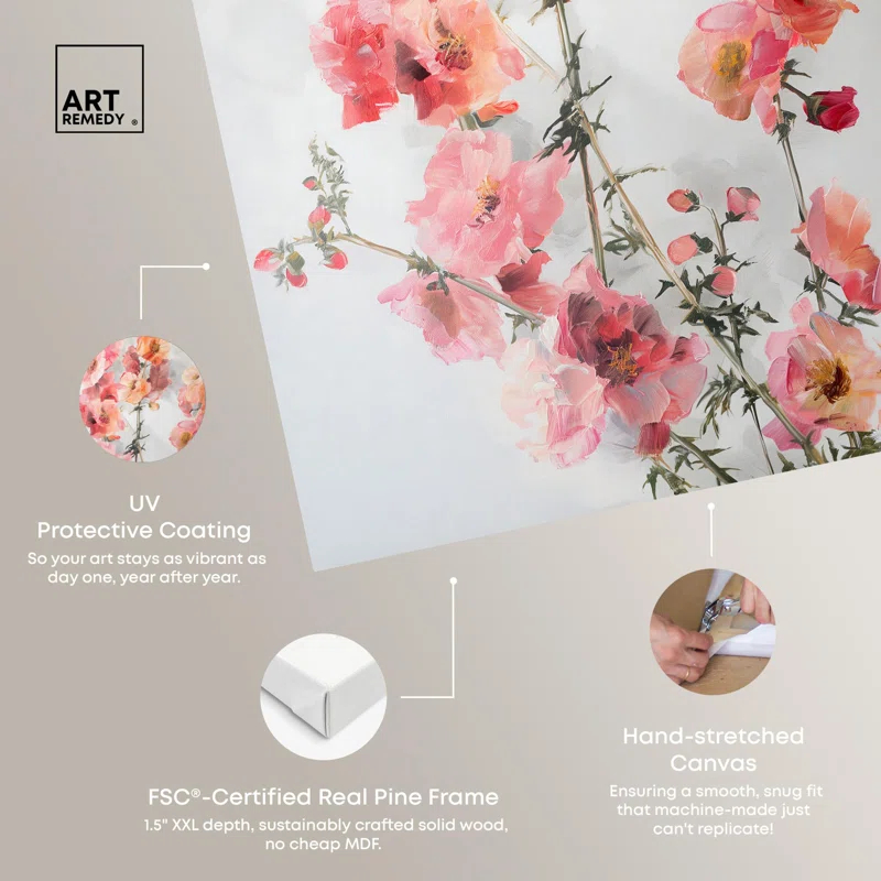 Art Remedy Bougainvillea I Canvas New Floral Wall Art by Art Remedy