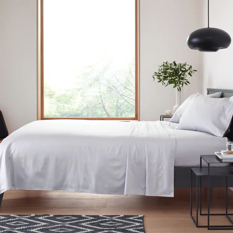 Clean Design Home x Martex 400 Thread Count Satin Anti-Allergen Sheet Set | Wayfair