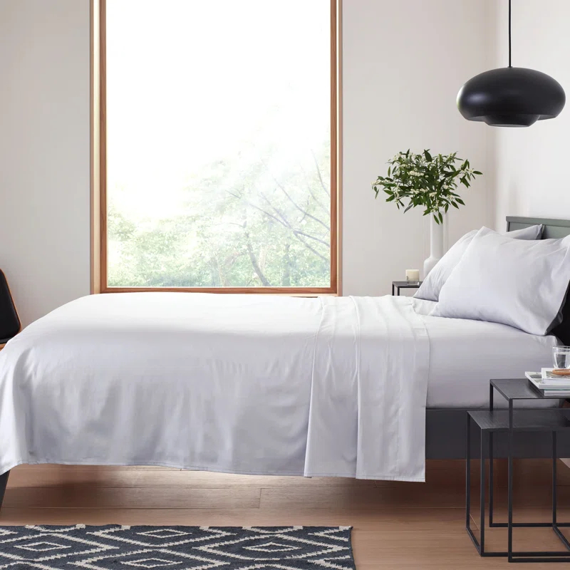 CLEAN DESIGN HOME Clean Design Home x Martex 400 Thread Count Satin Anti-Allergen Sheet Set