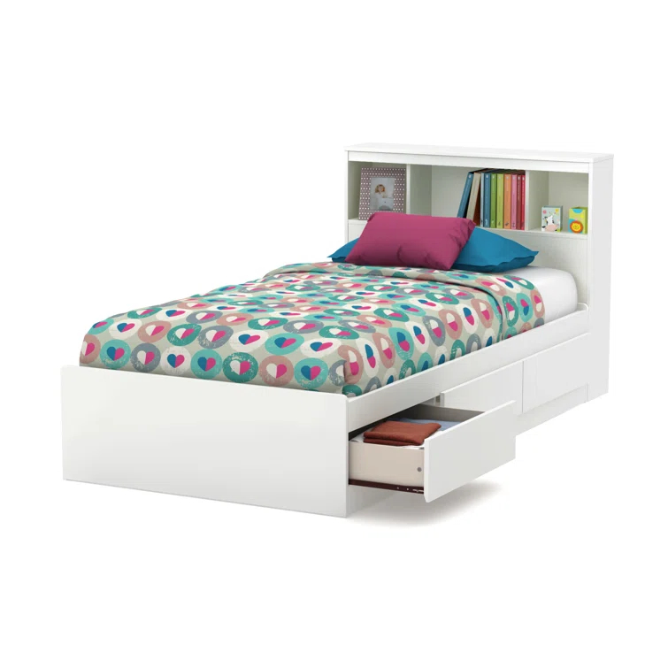 South Shore Reevo 3 Drawer Mate's & Captain's Bed with Bookcase by Southshore