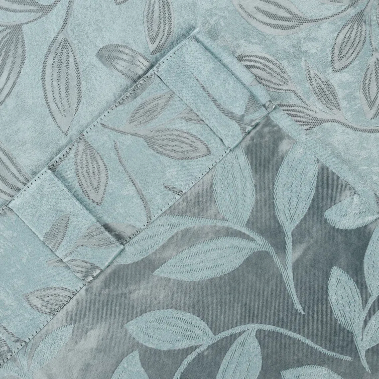 Superior Leaves Machine Washable Room Darkening Blackout Curtains With Back Tabs by Superior (Set of 2)