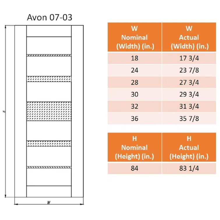 Belldinni Avon 07-02 Solid Manufactured Wood and Glass Paneled Prefinished Standard Double Door