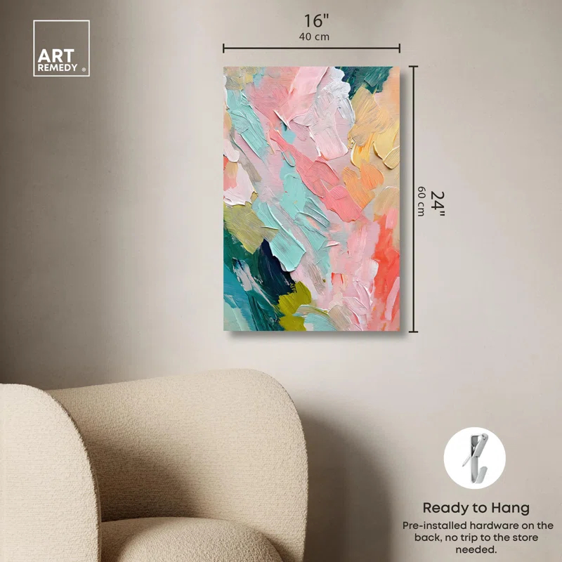 Art Remedy Pastel Layers Canvas Pastel Wall Art by Art Remedy