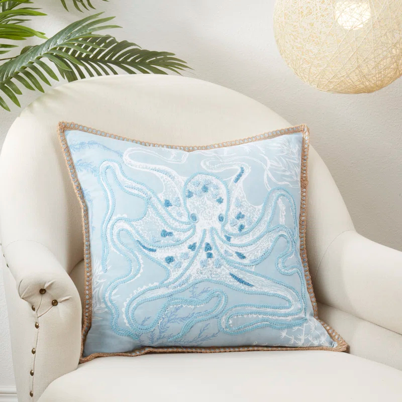 Saro Ballast Collection Cotton Throw Pillow