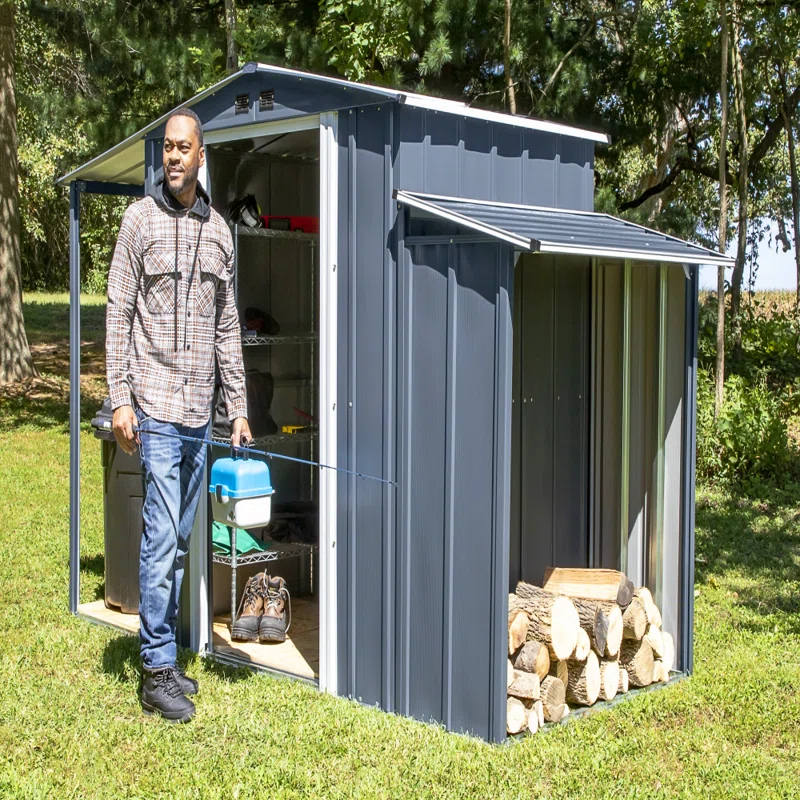 Arrow 3-In-1 Steel Utility Shed