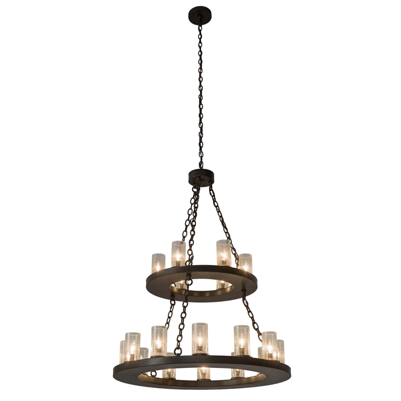 2nd Ave Lighting Loxley 18 - Light Dimmable Wagon Wheel Chandelier
