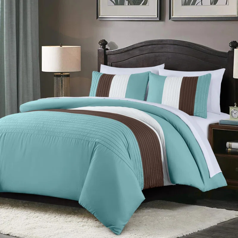 Chezmoi Collection Briar Microfiber Bed in a Bag Comforter Set