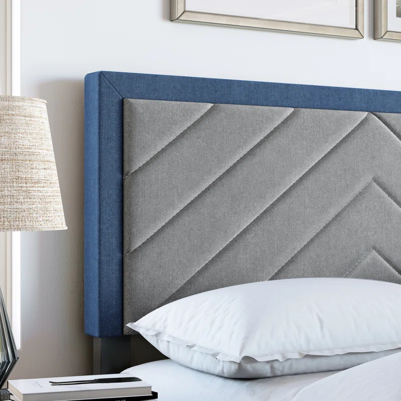 Boyd Sleep Barcelona Linen or Faux Leather Upholstered Platform Bed Frame with Adjustable Headboard, Heavy Duty Slat Support System, No Box Spring Required - Boyd Sleep