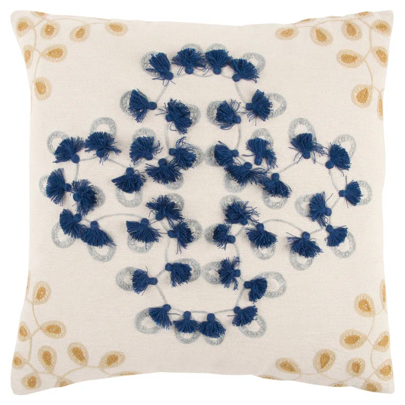 Rizzy Home Embroidered Cotton Throw Pillow