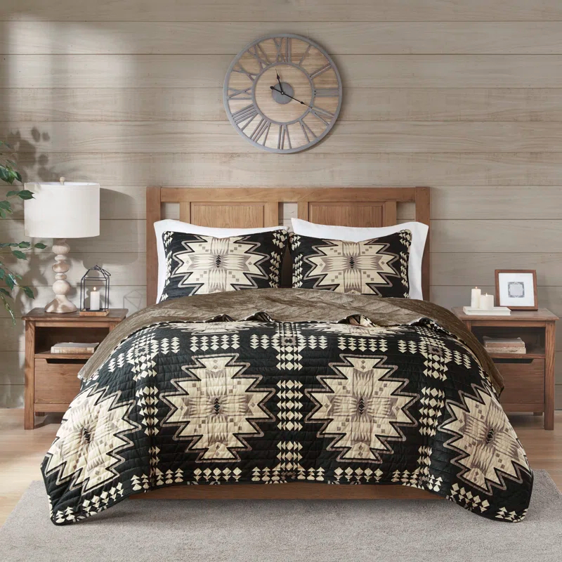 Woolrich Woolrich Sierra Oversized Print Plush Quilt Set