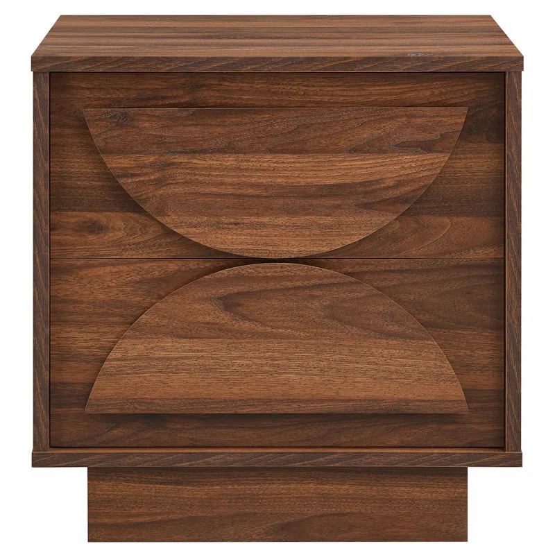 Modway Bulwark 2-Drawer Nightstand In Walnut