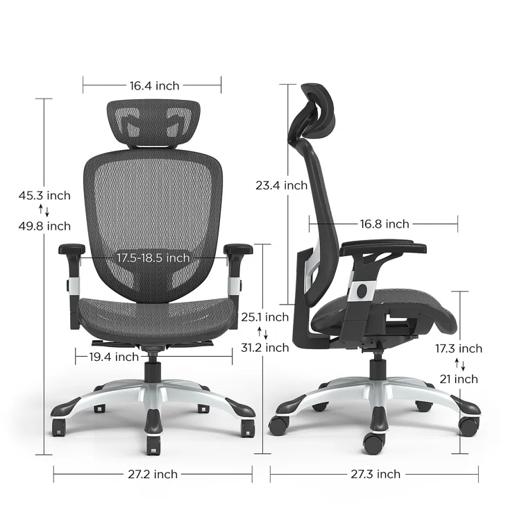 Staples Hyken Ergonomic Mesh Swivel Task Chair, Black (UN59460)