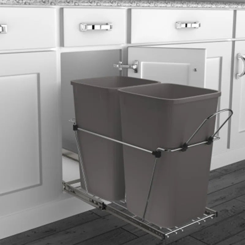 Double Sliding Pull-Out Waste Bin Containers