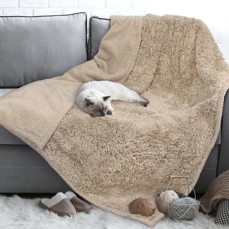 PetAmi Faux Fur Sherpa Pet Blanket