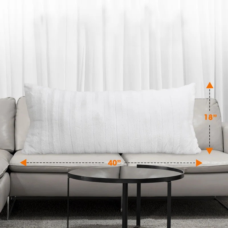 Cheer Collection Faux Fur Throw Pillow