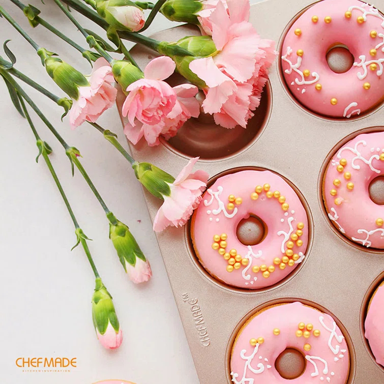 CHEFMADE CHEFMADE 12 Cavity Ring Doughnut Donut Mold Cake Pan