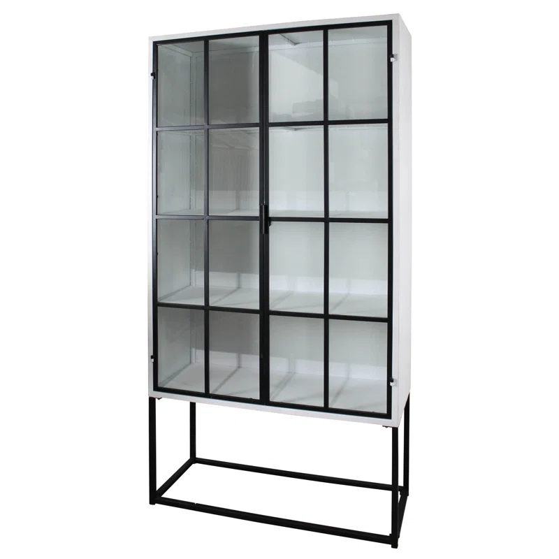 AREOhome Metal and Glass Display  China Cabinet