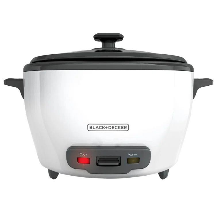 BLACK+DECKER BLACK+DECKER, Rice Cooker, Uncooked Rice, Steaming Basket, Removable Non-Stick Bowl, One Touch