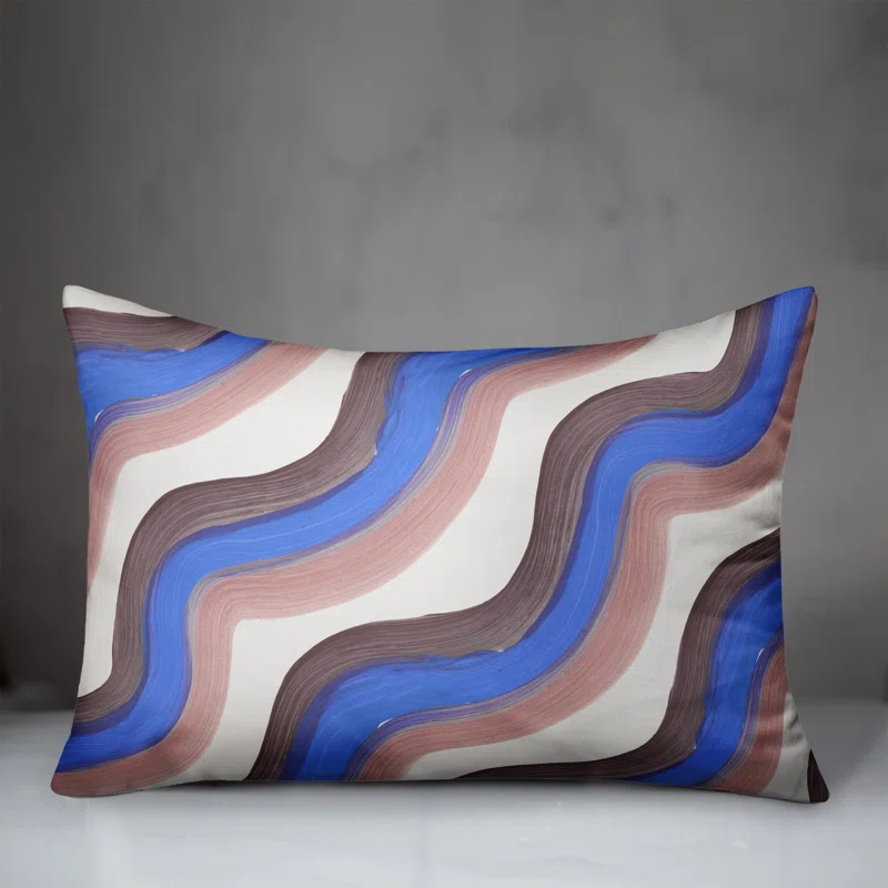 Striped Indoor/Outdoor Reversible Throw Pillow