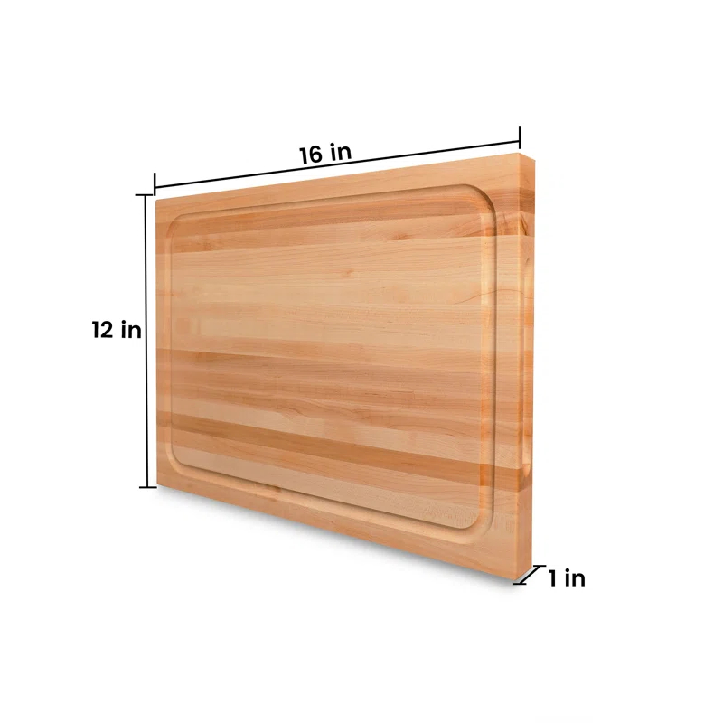 CONSDAN CONSDAN Cutting Board, Hard Maple with Invisible Inner Handle, Edge Grain,