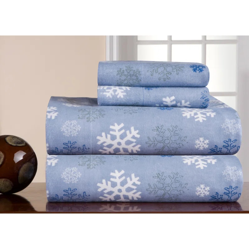 Pointehaven Flannel Damask Sheet Set