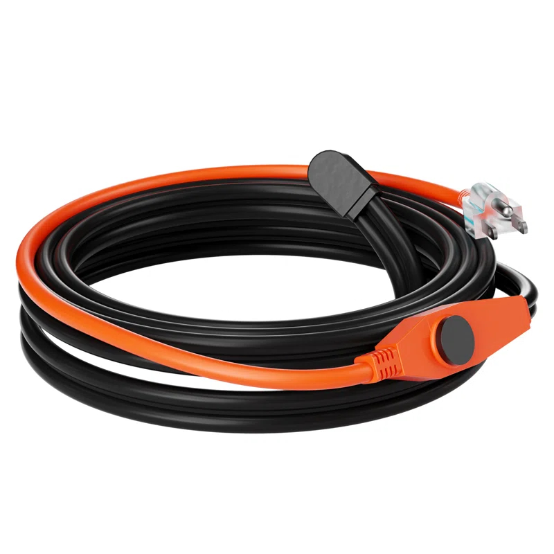 VEVOR Pipe Heating Cable 80FT 7W/FT Heat Tape for Pipes with Built-in Thermostat