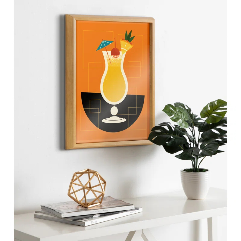 Kate and Laurel Blake " Bright Colorful Bar Drink " Painting Print