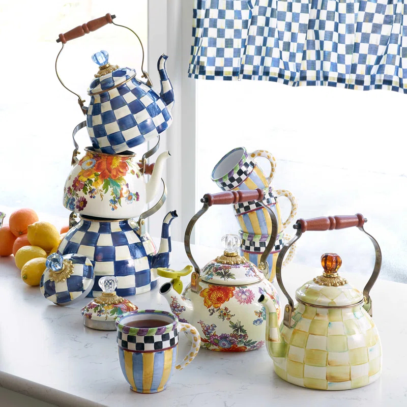MacKenzie-Childs Royal Check® Tea Kettle
