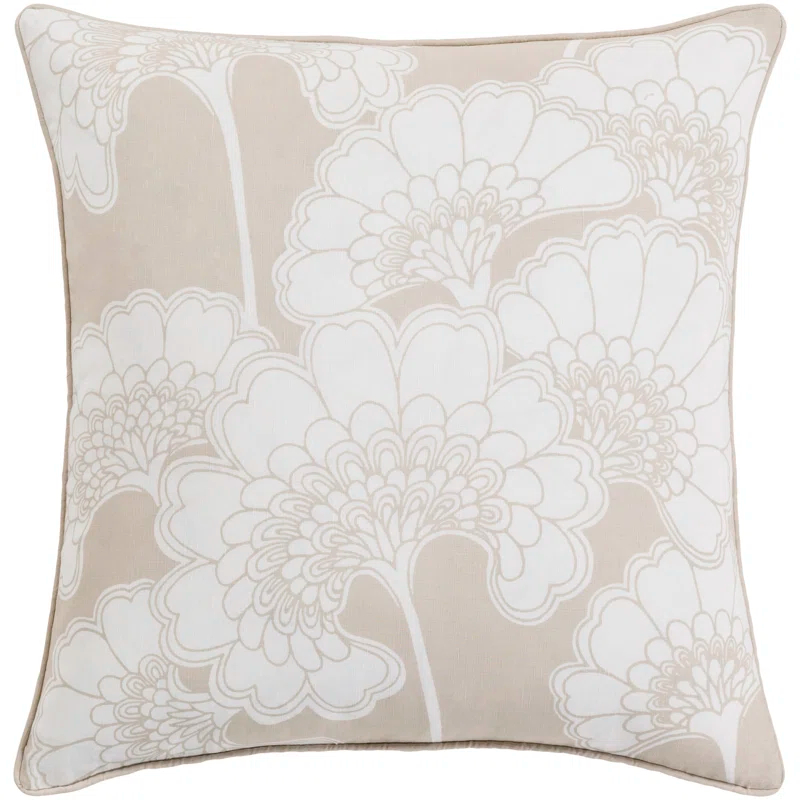 Livabliss Japanese Floral Floral Linen Pillow Cover