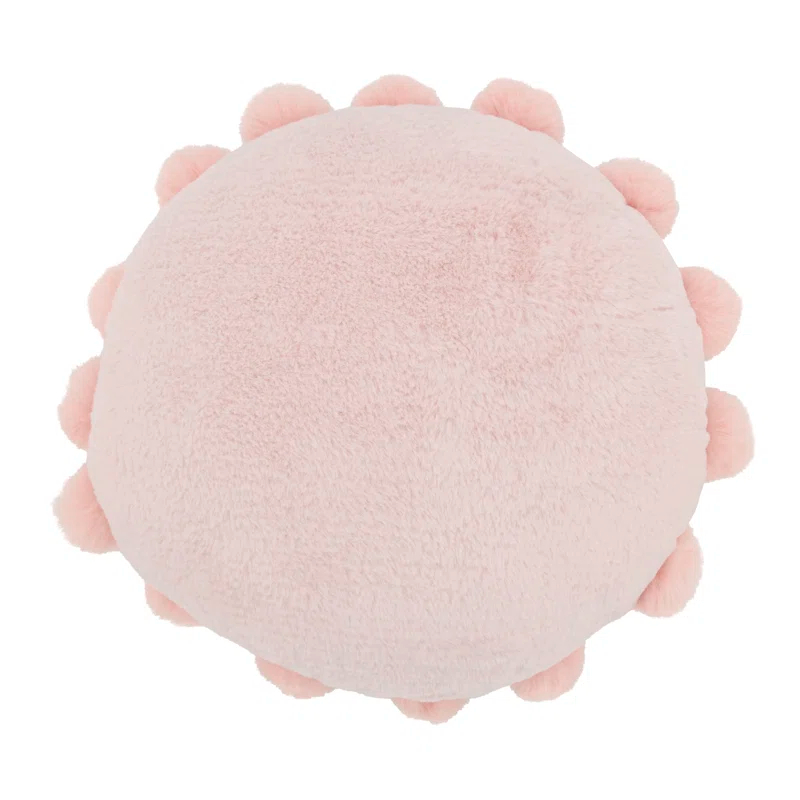 Saro Faux Rabbit Fur Collection Throw Pillow
