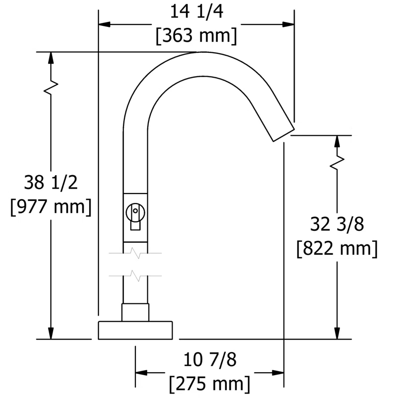 Riobel TRU39BK Riu Thermostatic Single Hole Floor Mount Tub Filler Trim
