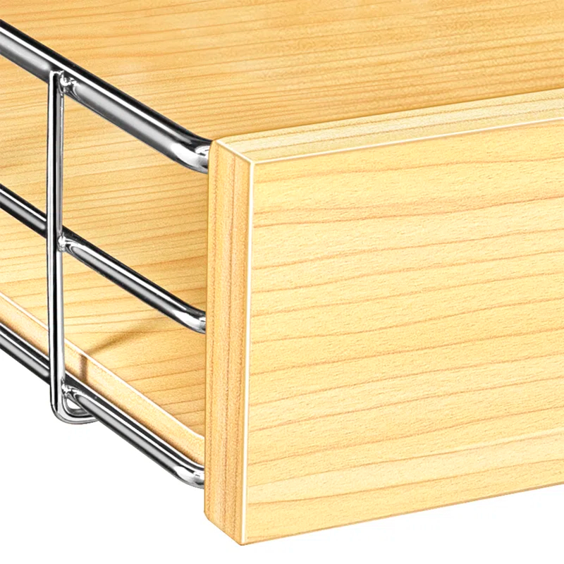 LYNK PROFESSIONAL® Select Pull Out Cabinet Organizer for Kitchen Cabinets, Wood and Chrome