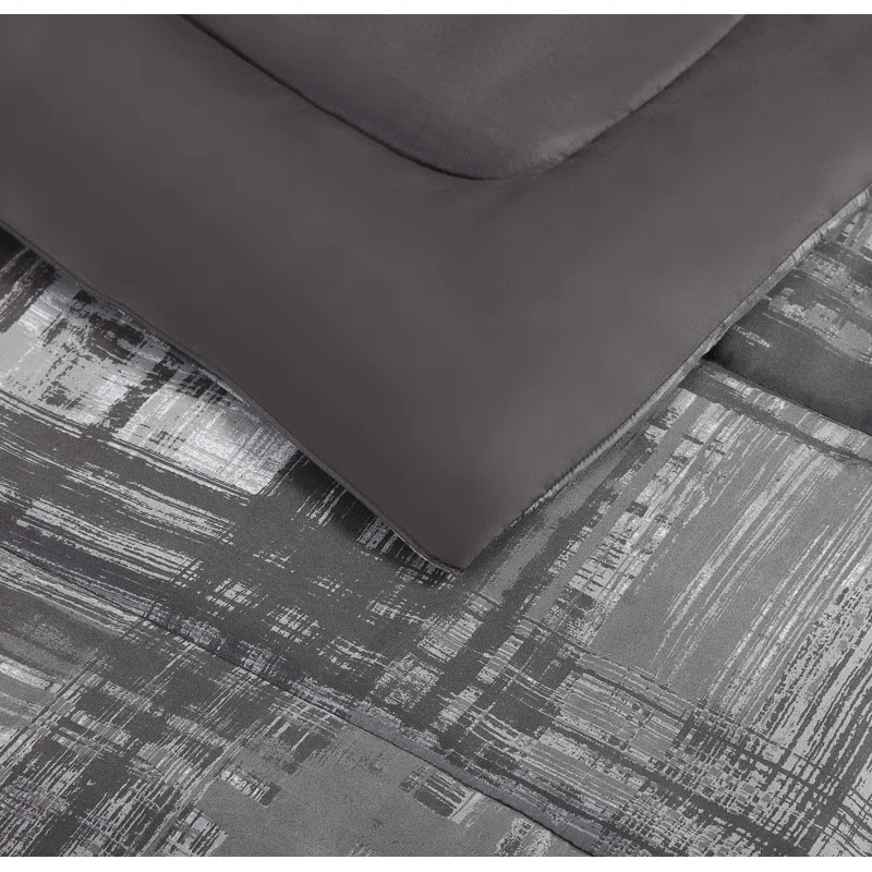 Style 212 Camden Modern & Contemporary Box Stitch Plaid Comforter Set