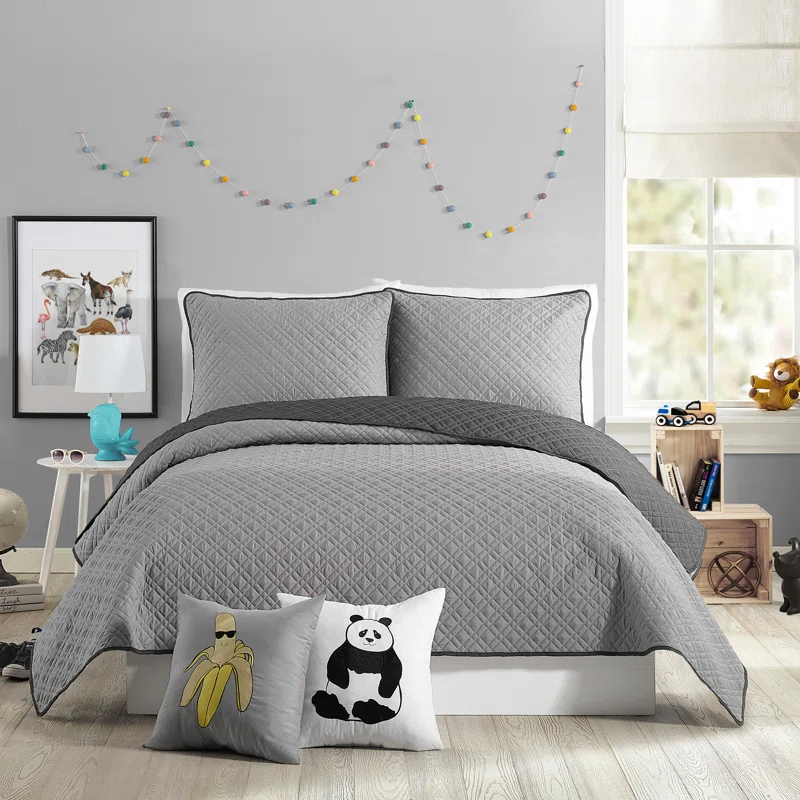 Urban Playground Corbin and Angelietta Microfiber Reversible Quilt Set