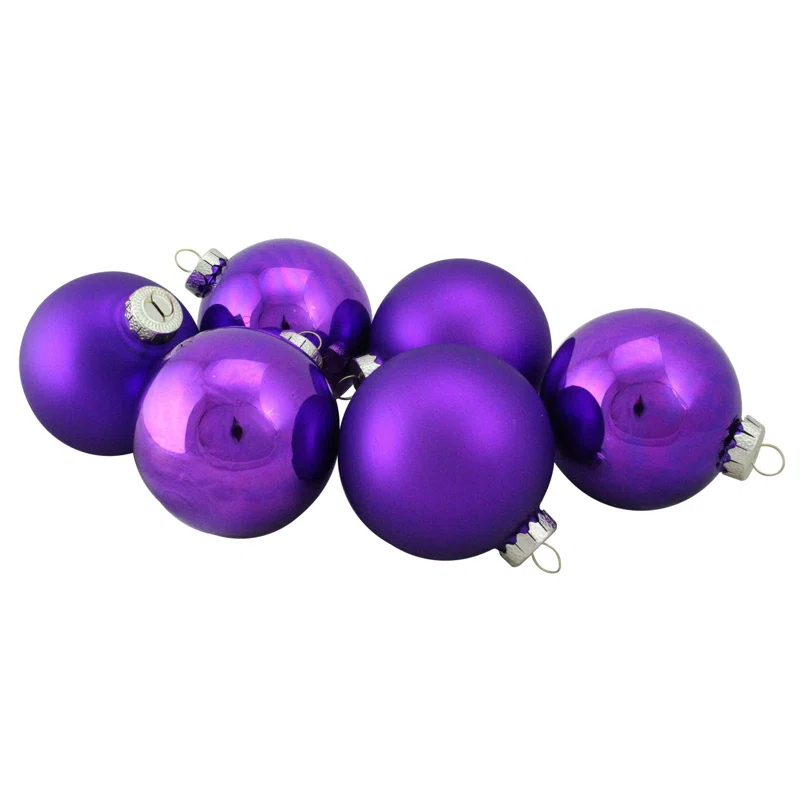 Northlight Seasonal Glass Ball Christmas Ornament (Set of 6)