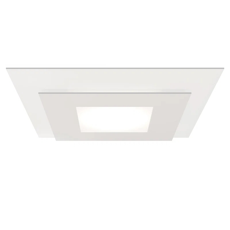 Offset Glass LED Flush Mount