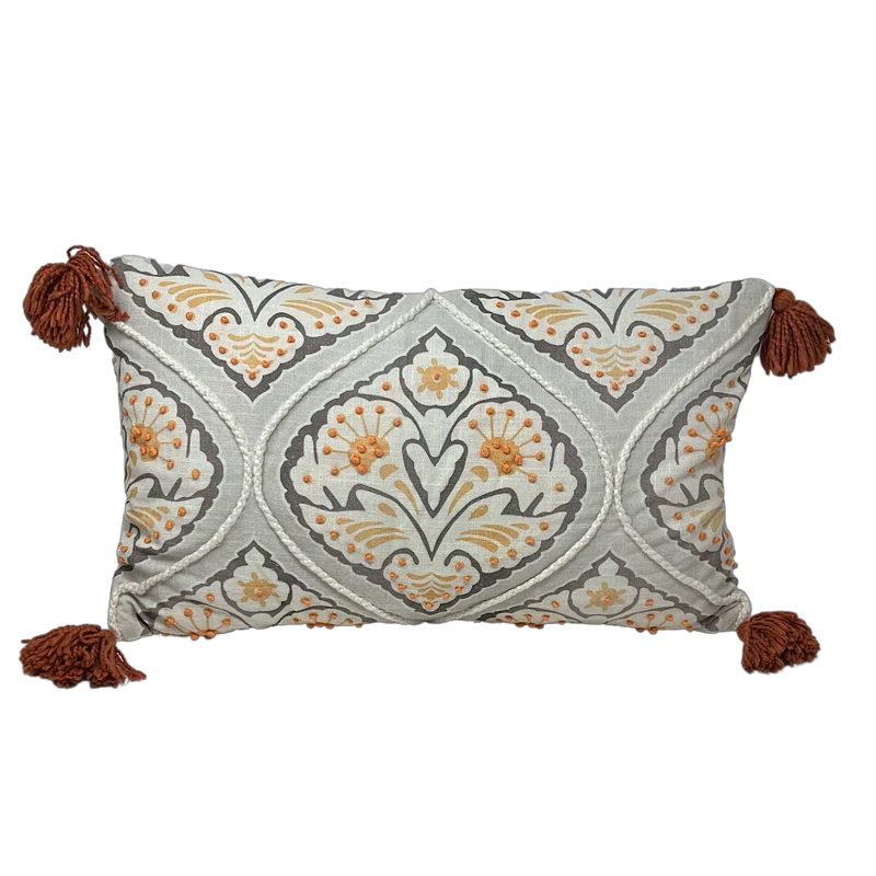 Drew DeRose Designs Texstyles Tassels Cotton Throw Pillow