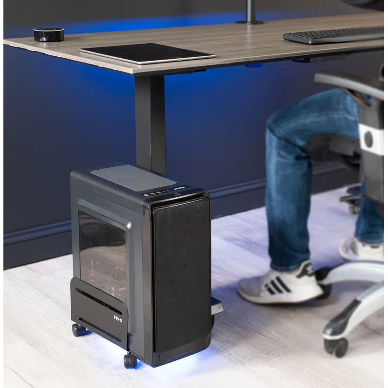 5.2'' H x 14'' W CPU Holder with Wheels