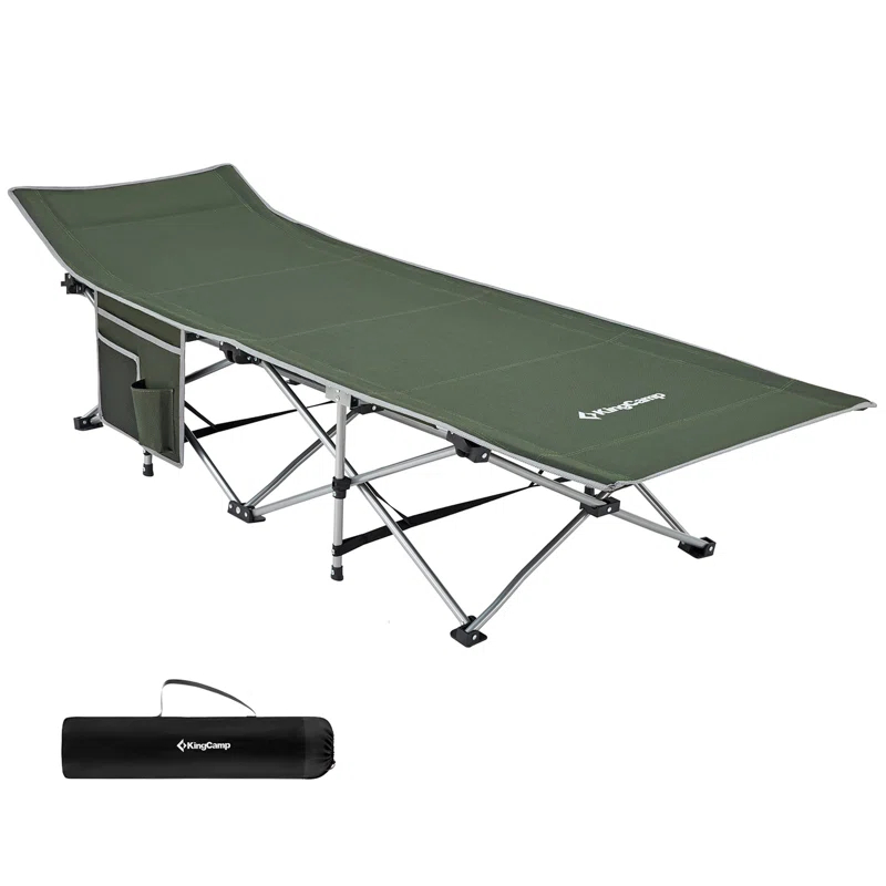Kingcamp KingCamp Folding Portable Outdoor Camping Cot w/ Multi Layer Side Pocket