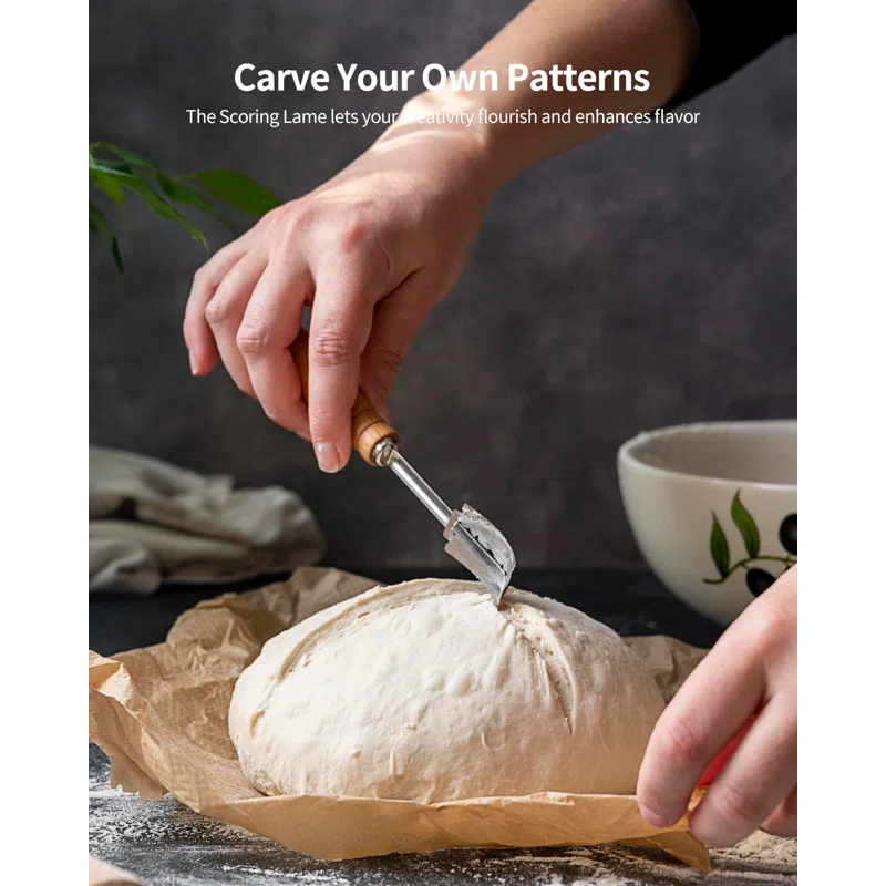 Banneton Bread Proofing Basket, 9 Inch Round Sourdough Starter Kit For Baking Fermentation, Bread Making Supplies Tools Set, Sourdough Bread Baking Supplies Accessories, Rattan Basket Gift Set